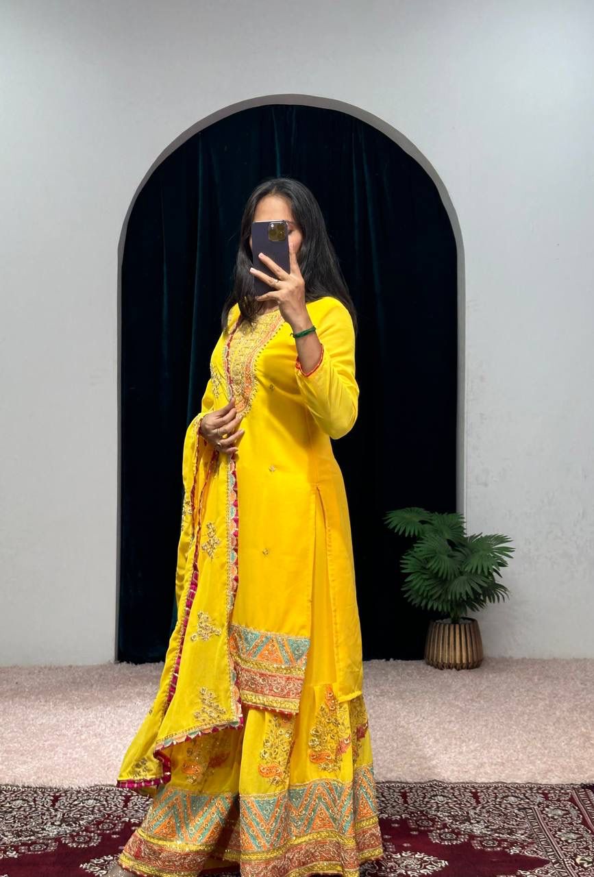 Lehenga Mart Designer Embroideried and Mirror Work Suit - Distacart