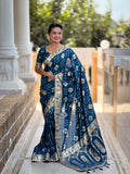 Vedant Vastram Soft Dola Silk Fancy Jacquard Bollywood Saree - Morpich
