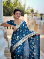 Vedant Vastram Soft Dola Silk Fancy Jacquard Bollywood Saree - Morpich