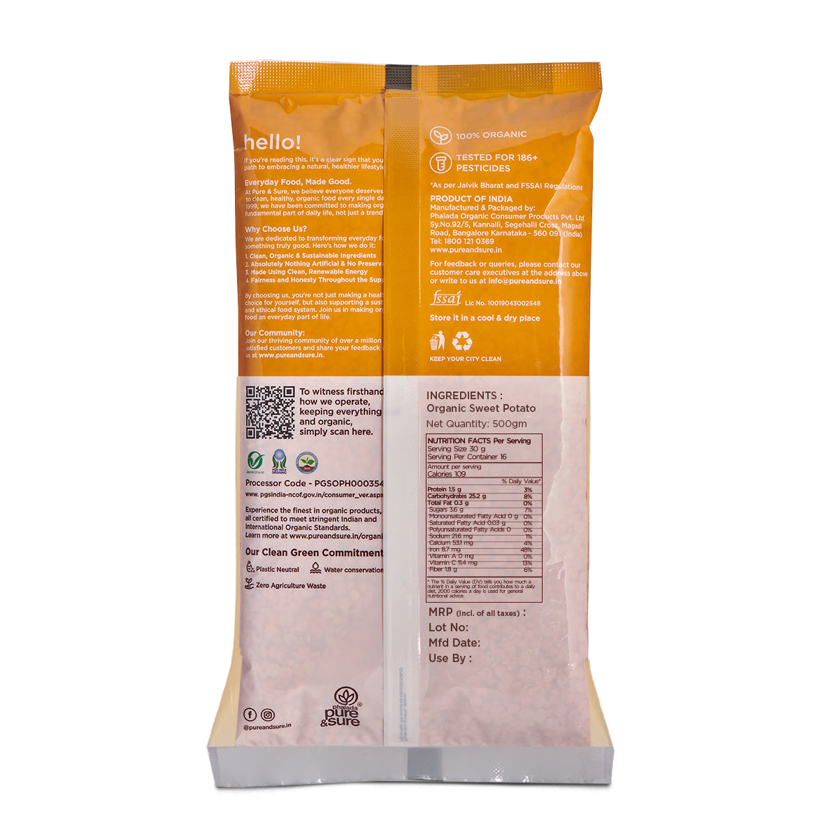 Pure & Sure Organic Sweet Potato Flour - Distacart