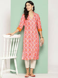 Ahalyaa Women's Traditional wear Kurta - Orange