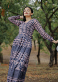 Aayaa Pure Chanderi Gown With Heavy Digital Print - Multi Color - Distacart