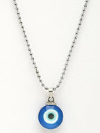 NVR Unisex Silver Plated Evil Eye Pendant with Chain - Distacart