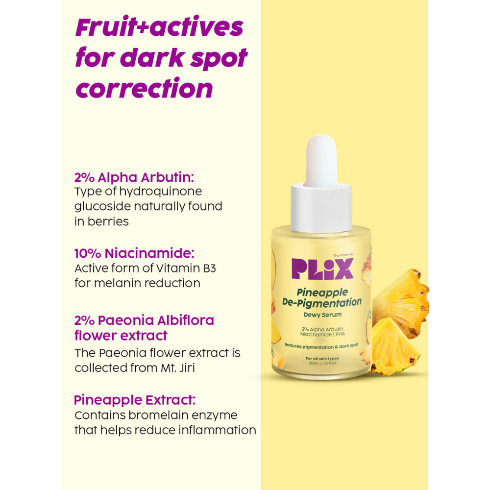 PLIX The Plant Fix Underarm Depigmentation Serum Spray & 2% Alpha Arbutin Face Serum