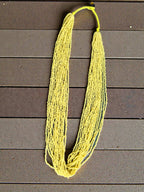 Inhanns Rangsaaz 20-Layer Luxe Long Beaded Only Necklace - Lemon Yellow Only Necklace