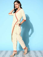 Ahalyaa Womens Offwhite Crepe Printed Jumpsuit - Distacart