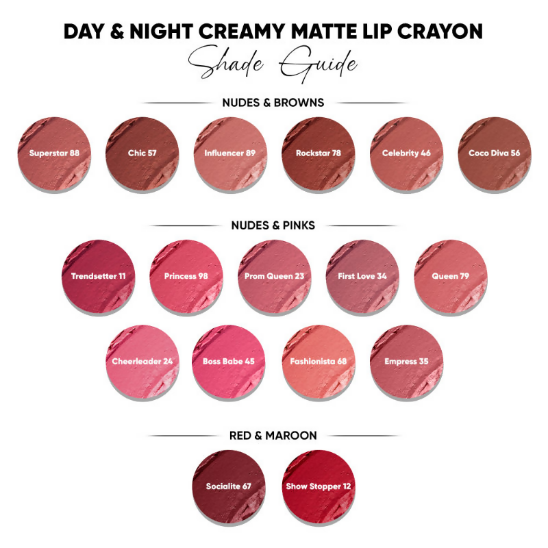 Parul Garg Beauty Day & Night Creamy Matte Lip Crayon - Queen 79