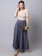 TAG 7 Women Flared Ethnic Palazzos
