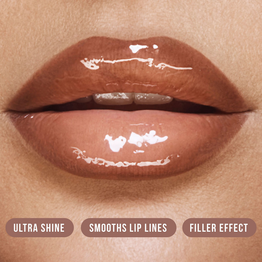 Huda Beauty Faux Filler Extra Shine Lip Gloss - Coco
