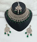 Joban Fashion Women Green Stone Work Necklace Set - Distacart