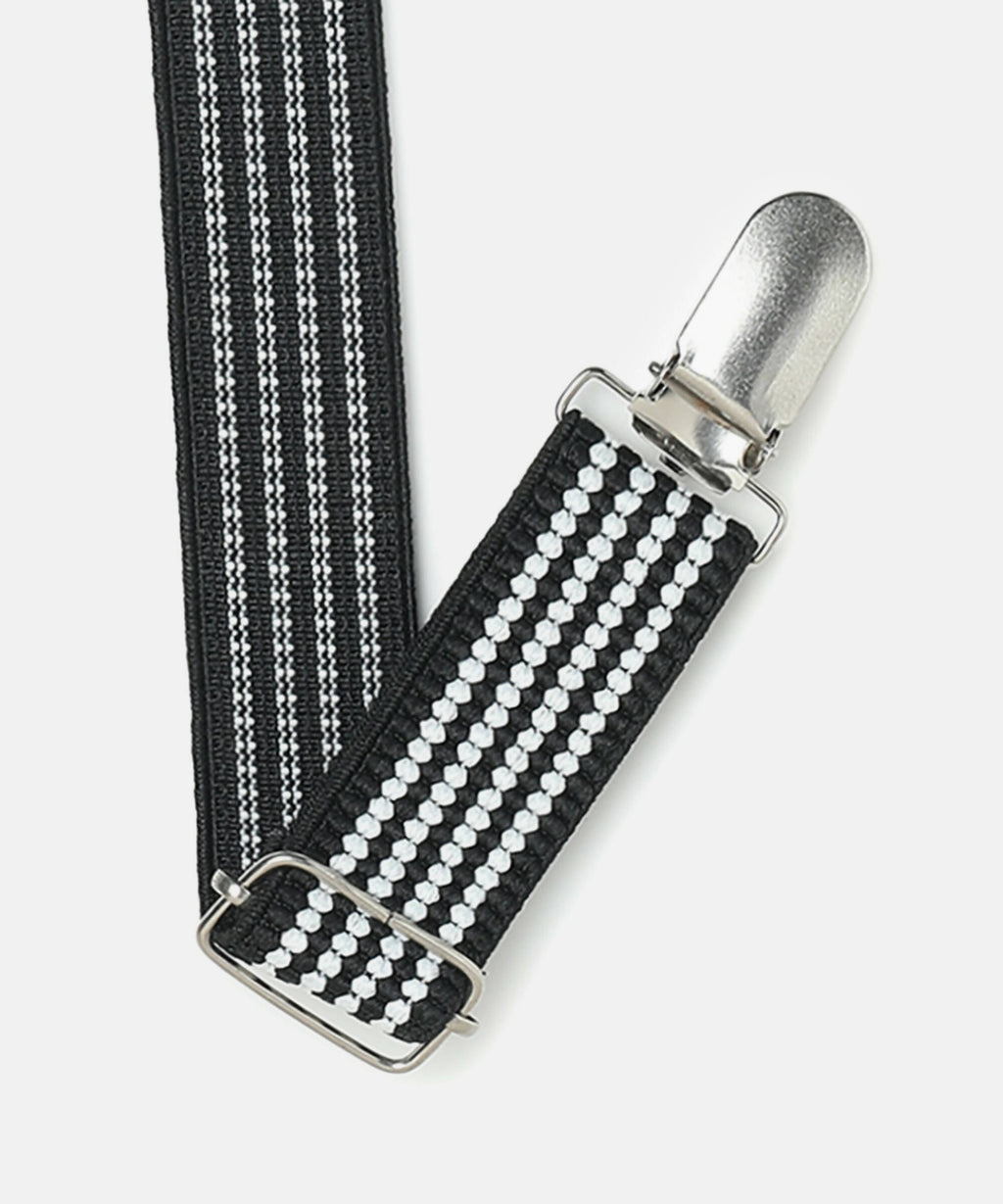 Manet Boys Strip Suspenders - Black
