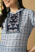 Joban Fashion Blue Maslin Kurta Set