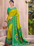 Shree Shyam Fashion Light Green Pochampally Silk Saree - Distacart