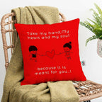Paperholic Creations Take My Heart Printed Valentine Printed Cushion Cover