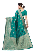 Vamika Banarasi Jacquard Weaving Green Saree (Siri Green)
