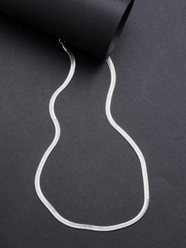 NVR Women's Silver-Toned German Silver Oxidised Chain