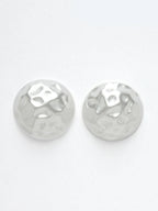 NVR Women's White Color Moon Stud Earrings - Distacart