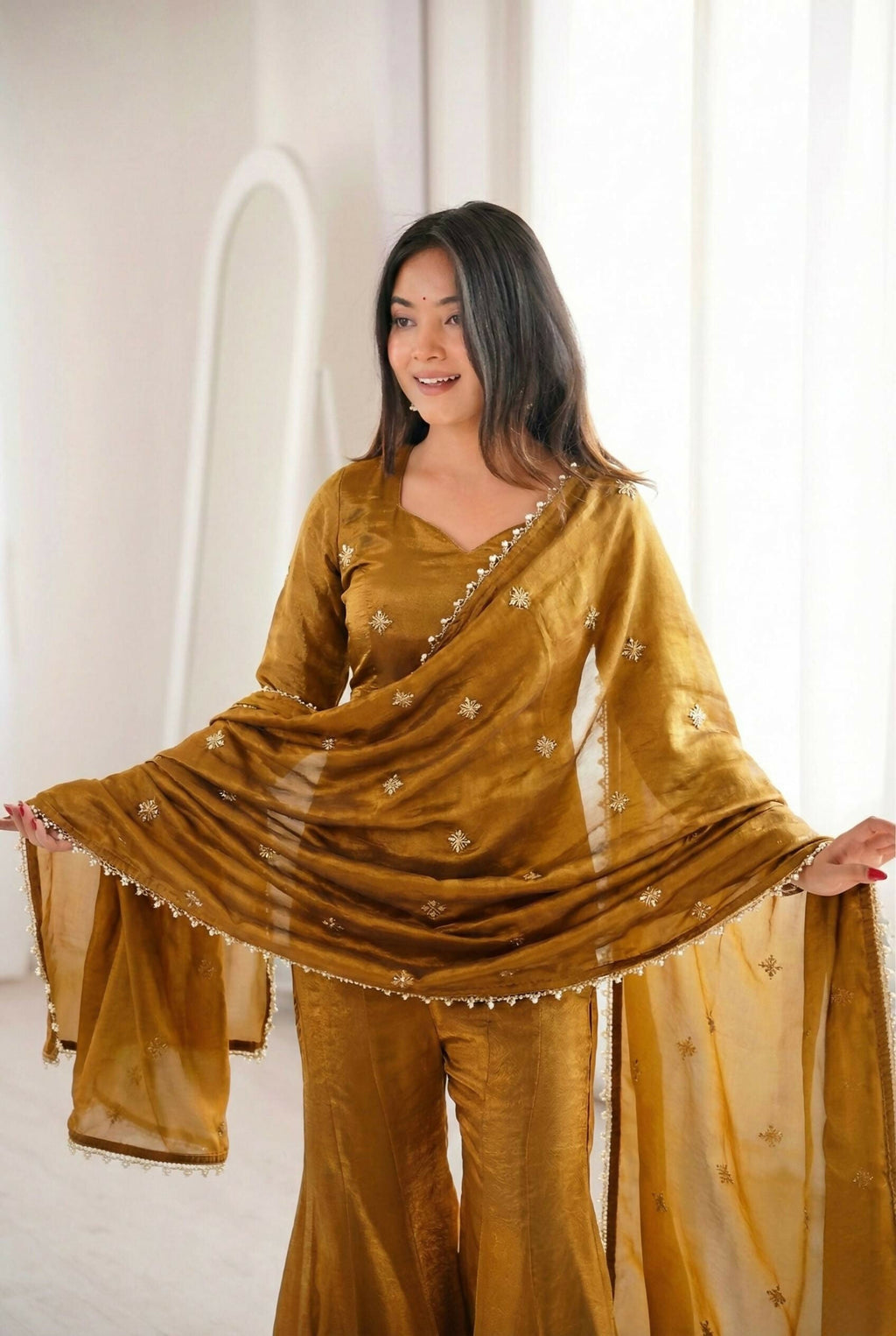 Teeya Creation Olive Fendy Silk Trending Party Wear Salwar Suit - Distacart