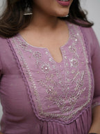 The52 Women's Beautiful Cotton Fabric Embroidery Work Straight Kurta Pant and Dupatta Set - Distacart