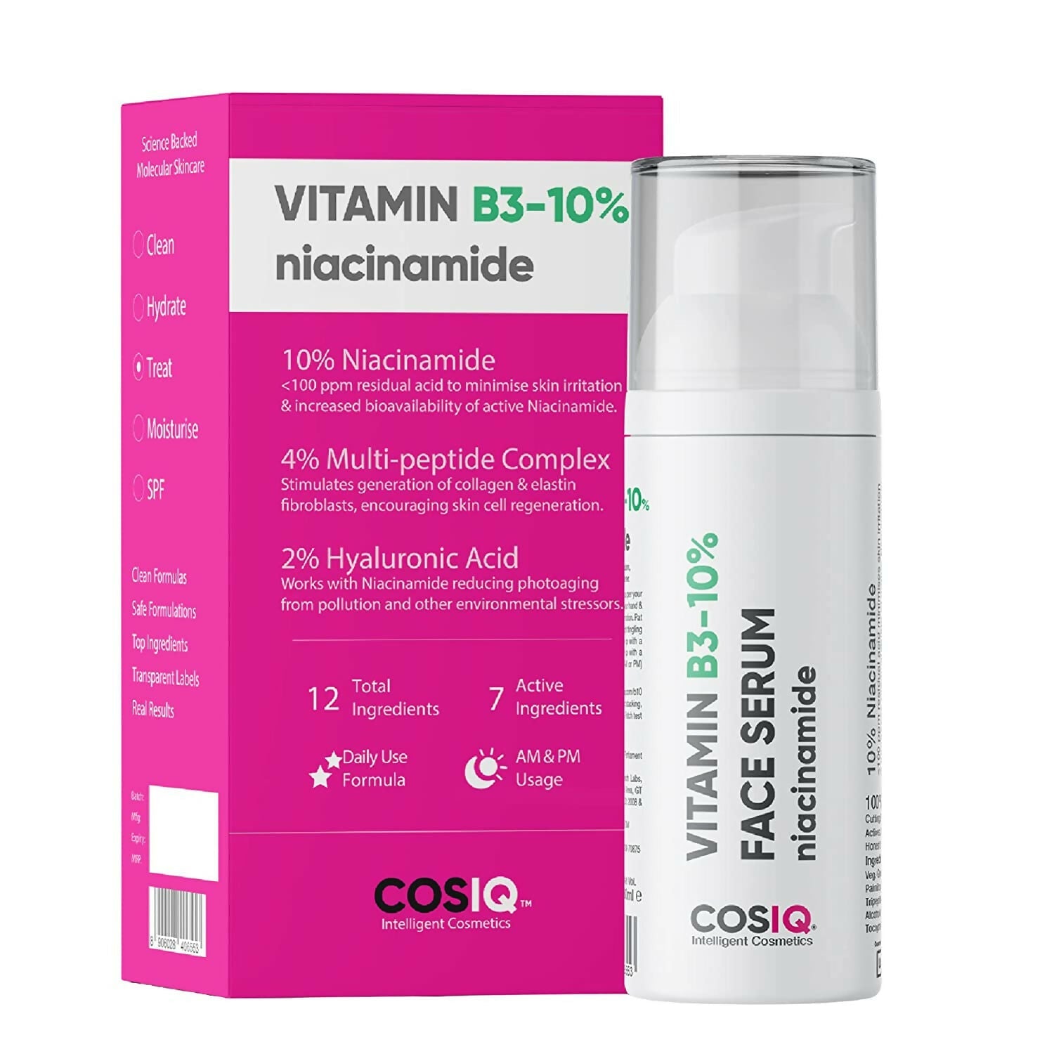 Cos-IQ Niacinamide Vitamin B3-10% Face Serum for Ultra Sensitive Skin