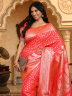 Shree Shyam Fashion Banarasi Silk Pink Saree - Distacart