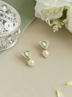 Ruby Raang Ruhani Green Pearl Earrings - Distacart