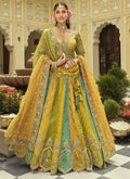 Vegaa Fashion Yellow Silk Embroidered & Art Mirror Work Wedding Wear Lehenga Choli - Distacart