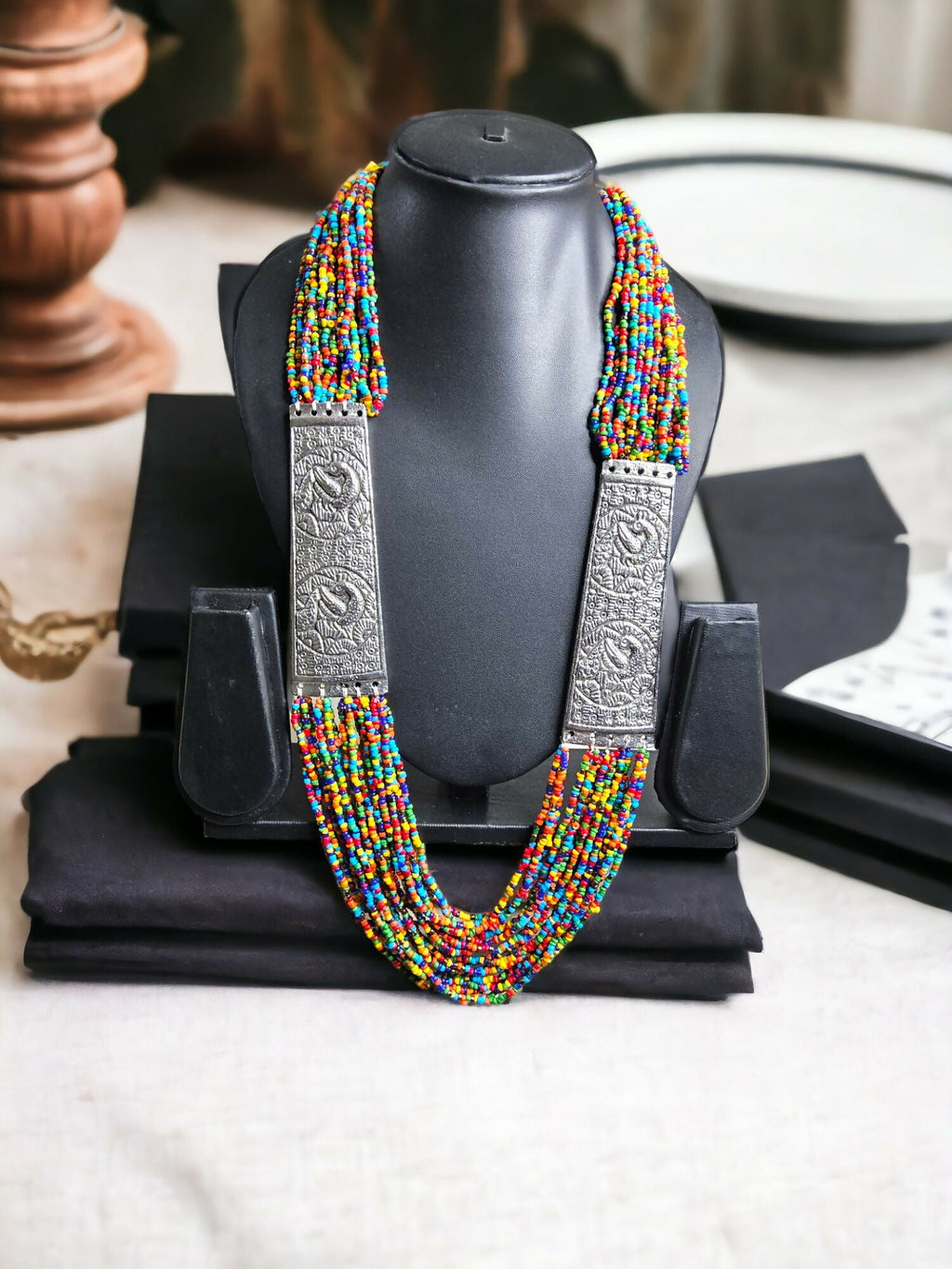 Inhanns Saree Shobha Statement Necklace - Multicolour Necklace