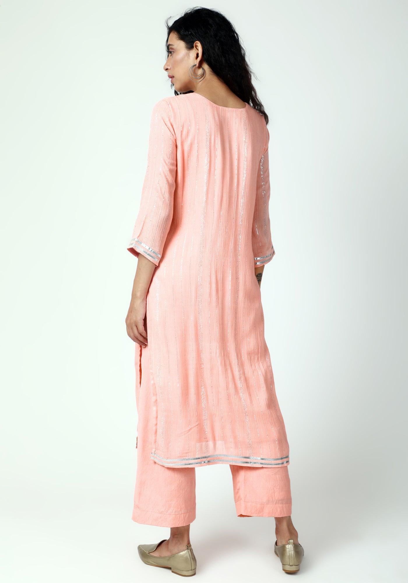 trueBrowns Gota Slit Kurta-Pant-Dupatta - Distacart