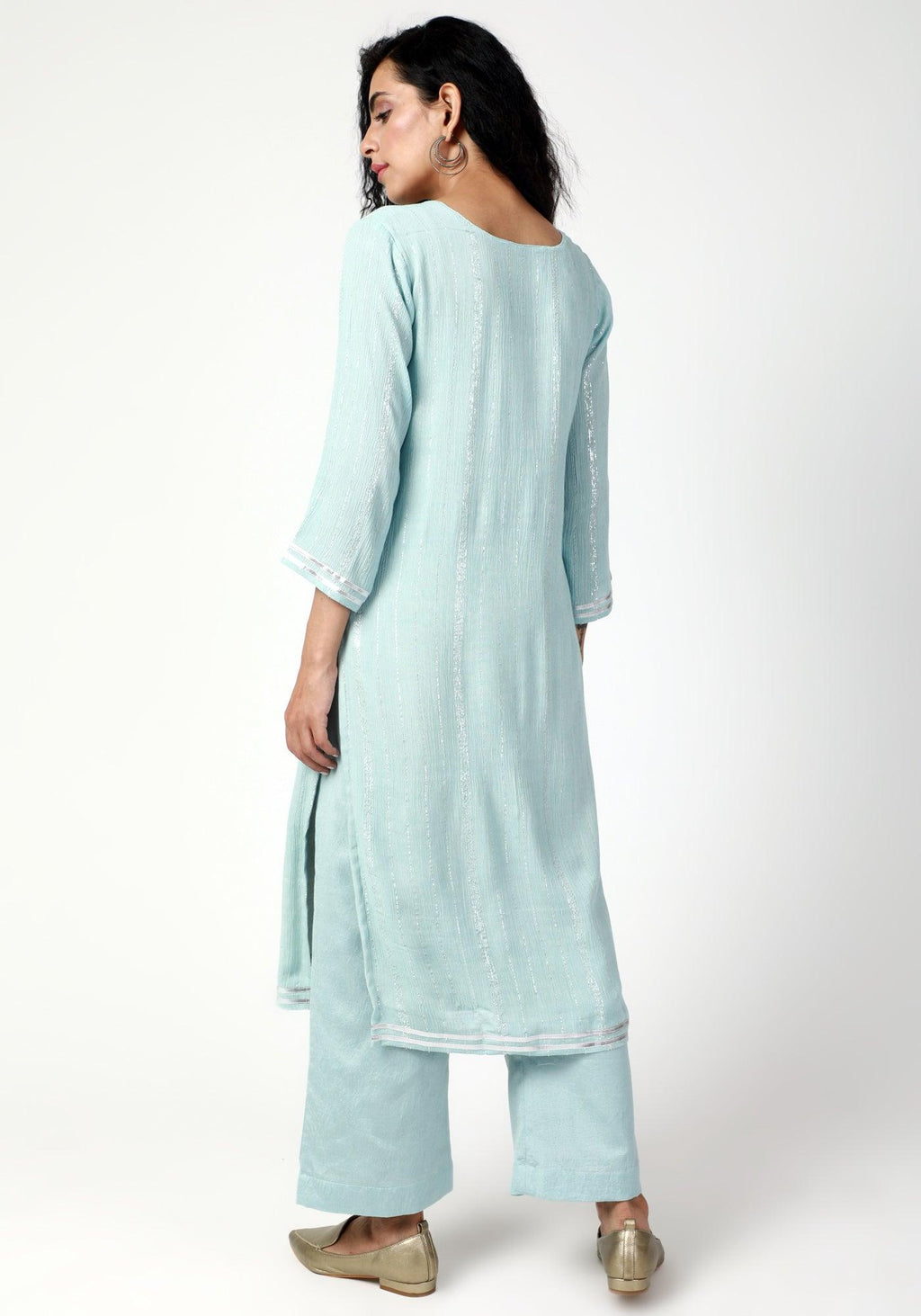 trueBrowns Gota Slit Kurta-Pant-Dupatta - Distacart