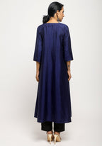 trueBrowns Blue Laced Kurta Set - Distacart