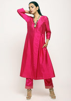 trueBrowns Pink Angrakha Foil Pant - Distacart