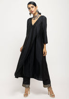 trueBrowns Black Angrakha Foil Pant - Distacart