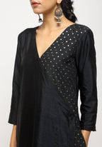 trueBrowns Black Foil Angrakha Set - Distacart