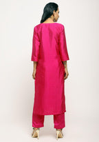 trueBrowns Pink Foil High Slit Set - Distacart