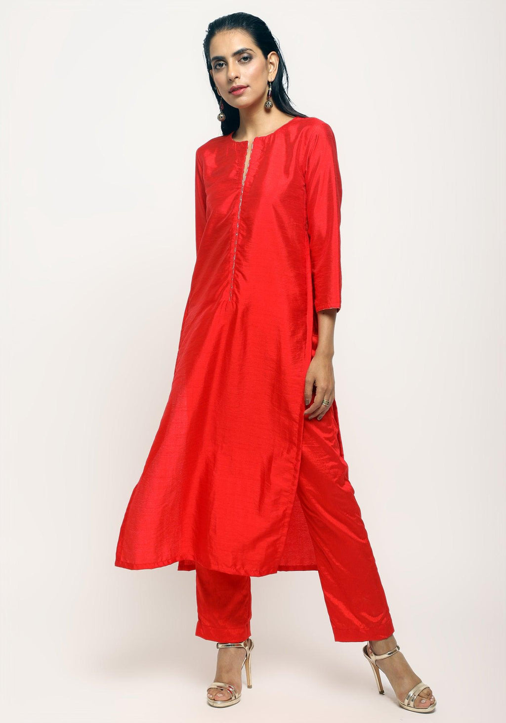 trueBrowns Orange Foil High Slit Set - Distacart
