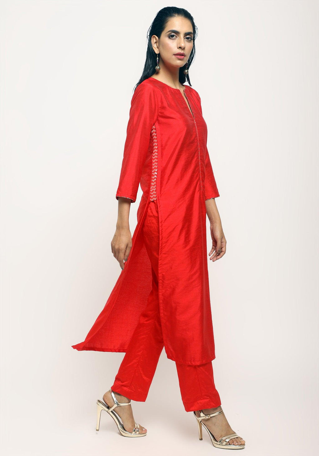 trueBrowns Orange Foil High Slit Set - Distacart