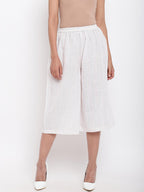 trueBrowns White Cotton Pant