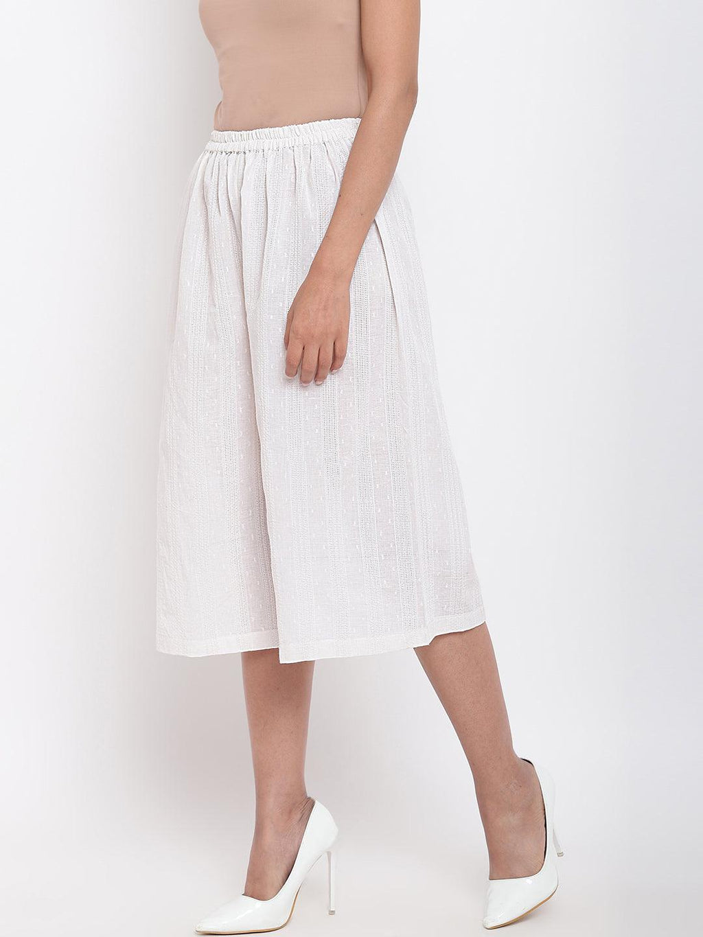 trueBrowns White Cotton Pant