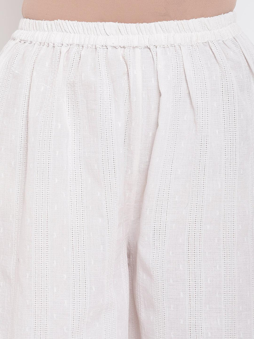 trueBrowns White Cotton Pant