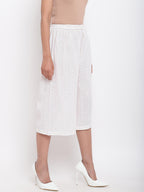 trueBrowns White Cotton Pant
