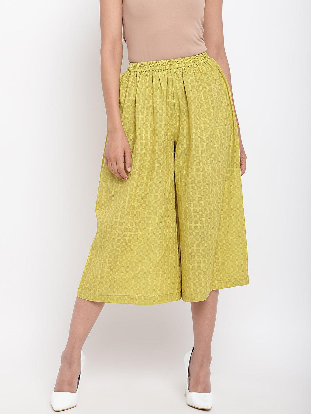 trueBrowns Green Cotton Pant