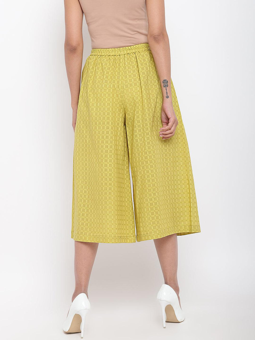 trueBrowns Green Cotton Pant