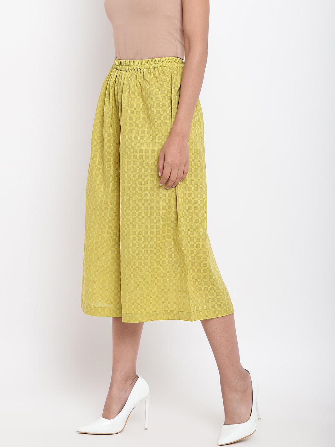trueBrowns Green Cotton Pant