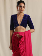 trueBrowns Blue Velvet Gota Blouse