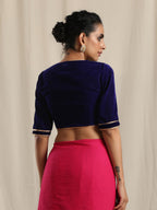 trueBrowns Blue Velvet Gota Blouse