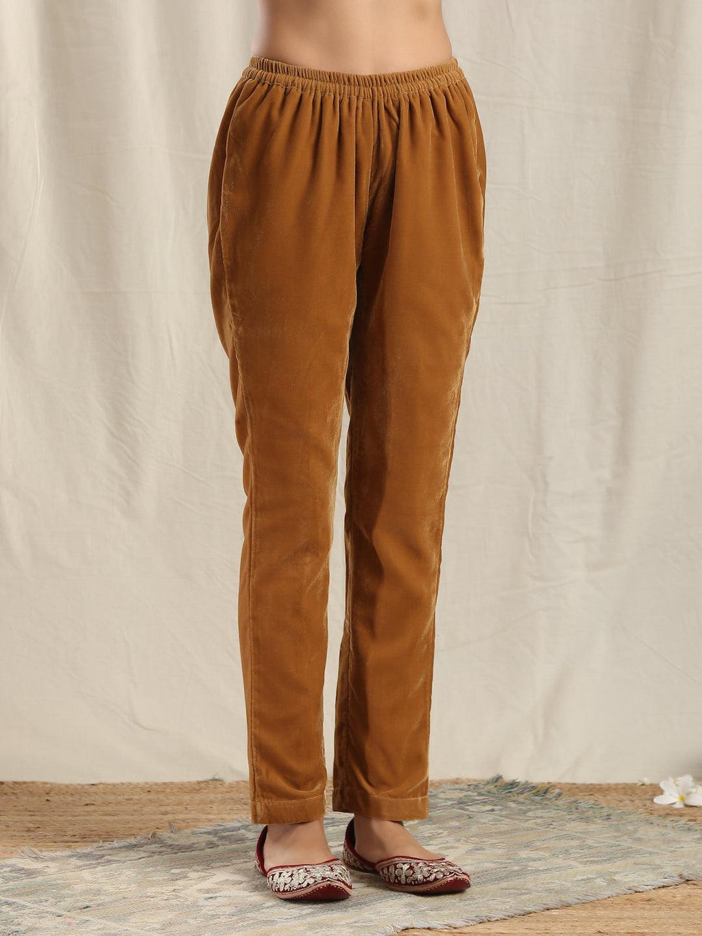 trueBrowns Brown Velvet Pant
