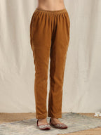 trueBrowns Brown Velvet Pant