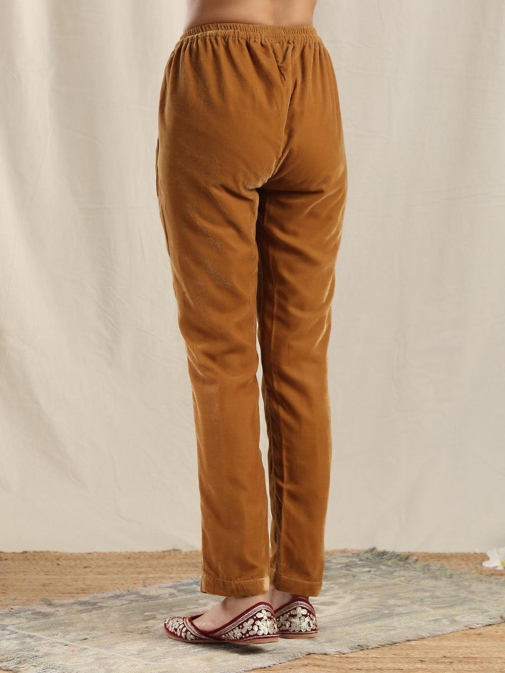 trueBrowns Brown Velvet Pant