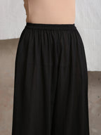 trueBrowns Crinkle Palazzo - Black